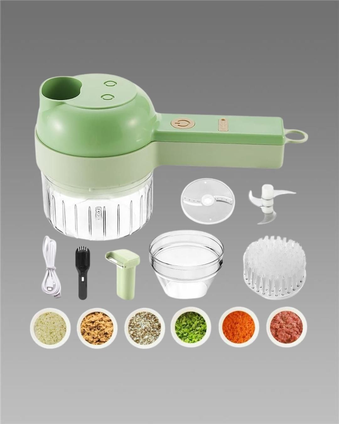 4 in 1 Portable Electric Vegetable Cutter Set - HandyKart